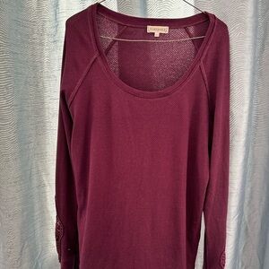 Temperance burgundy waffle-knit - XL perfect for chilly days